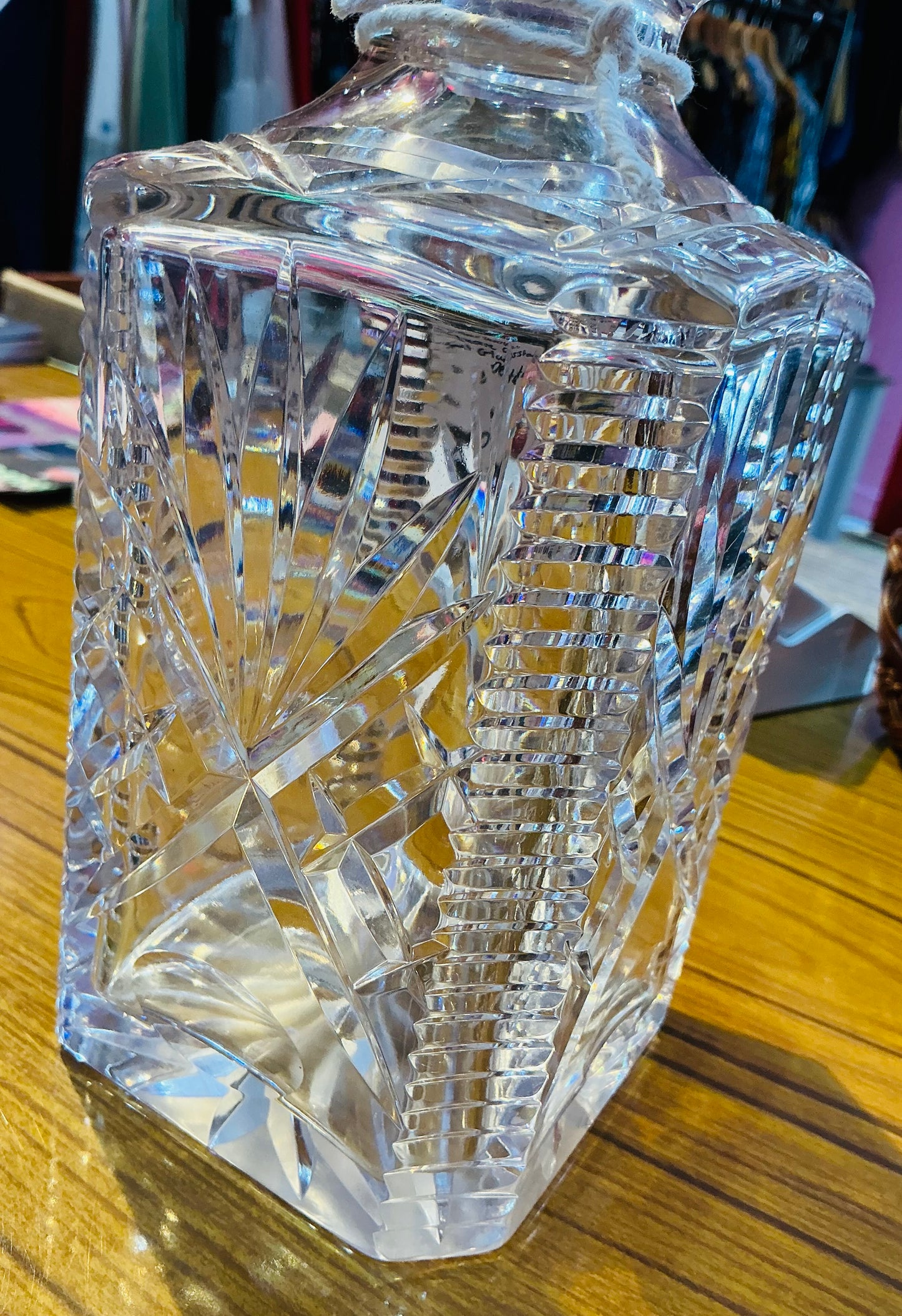 Vintage Cut Crystal Glass Decanter
