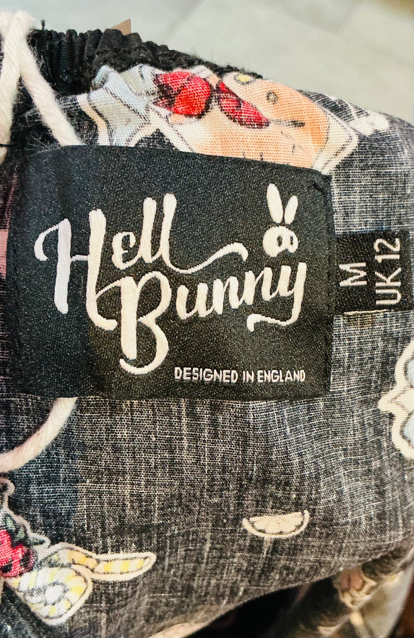 1950s Rockabilly Style Cocktail Print Hell Bunny Swing Dress