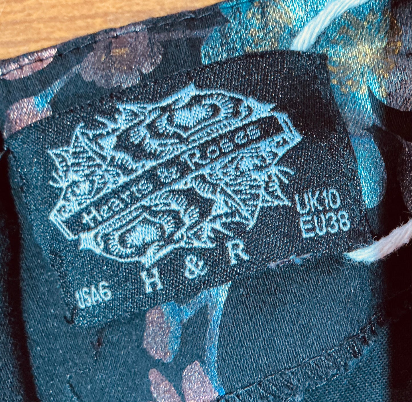 Hearts and Roses 1950s Style Black Silver Leaf Swing Dress