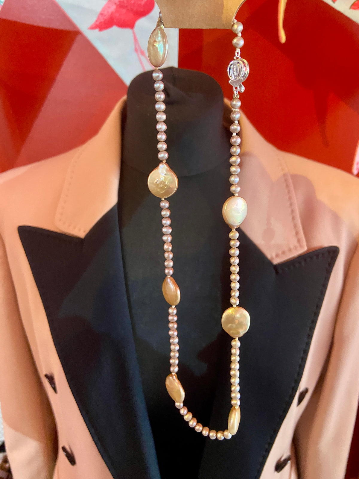 Freshwater Pearl & Silver Necklace