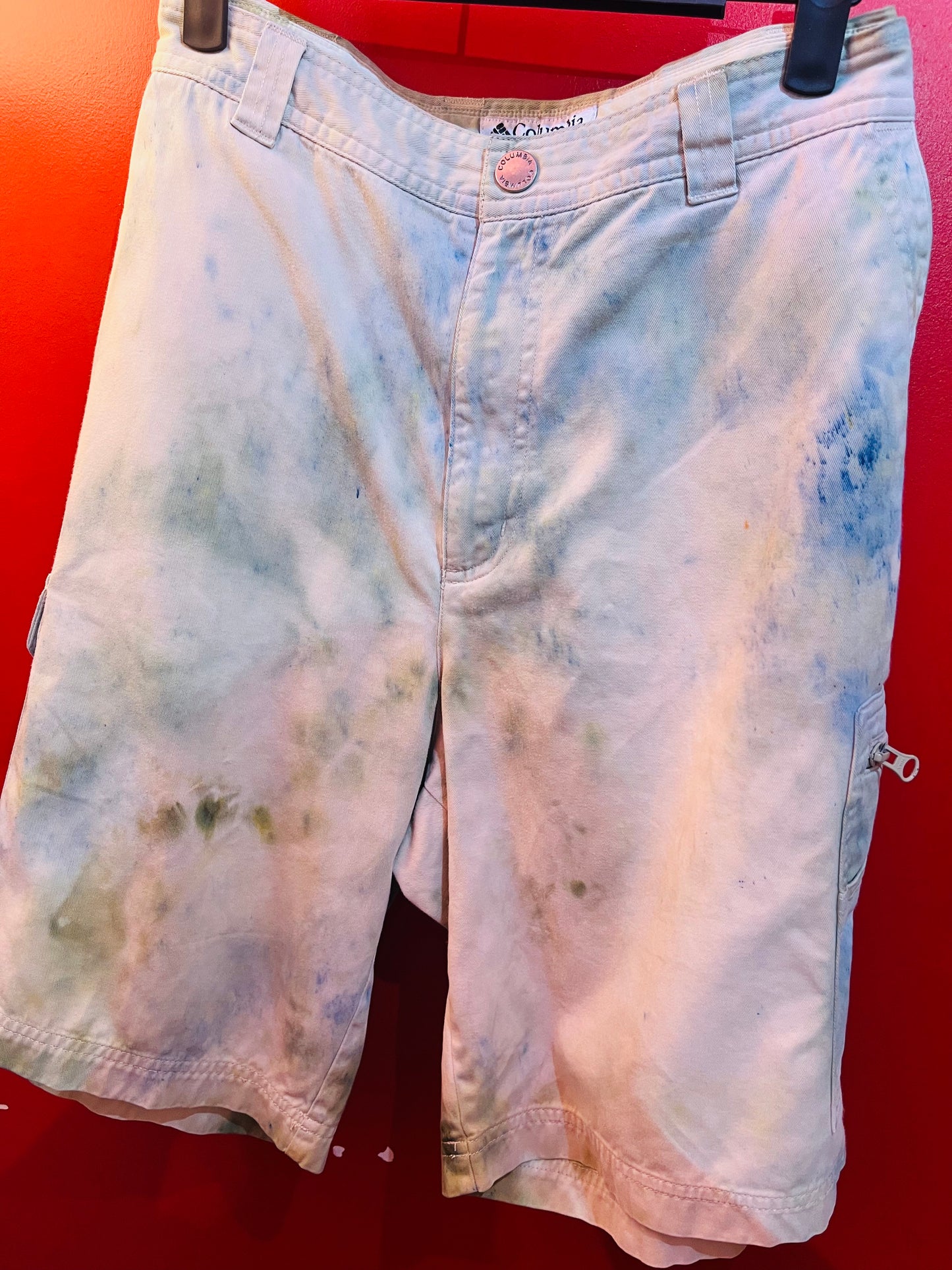 Hand Tie Dyed Columbia Combat Shorts