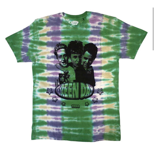 Green Day Tie Dye Band Top