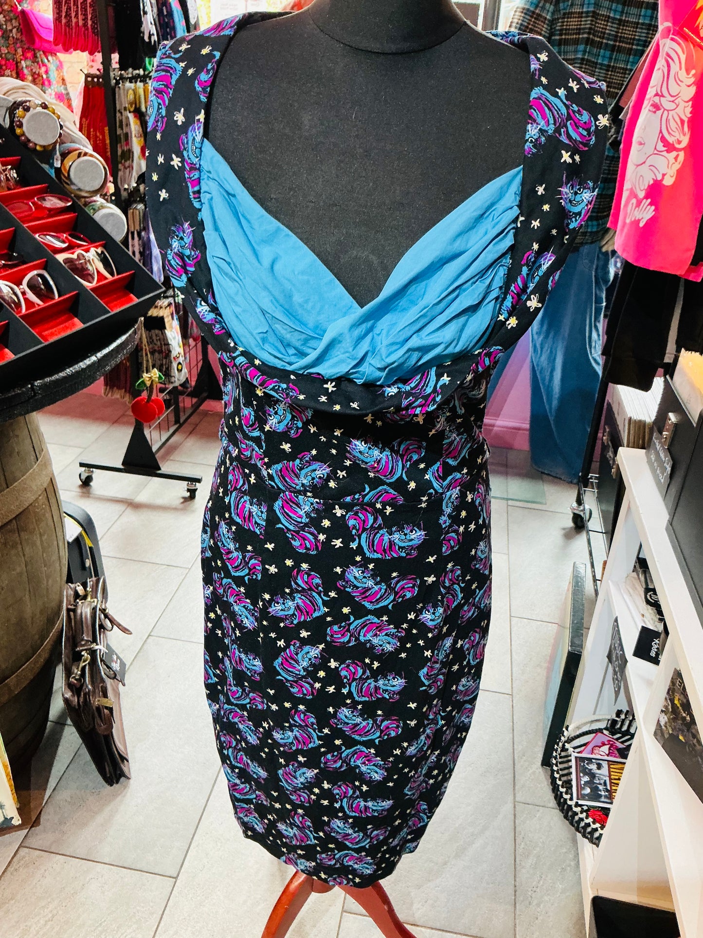 1950s Style Lindy Bop Cheshire Cat Pencil Dress