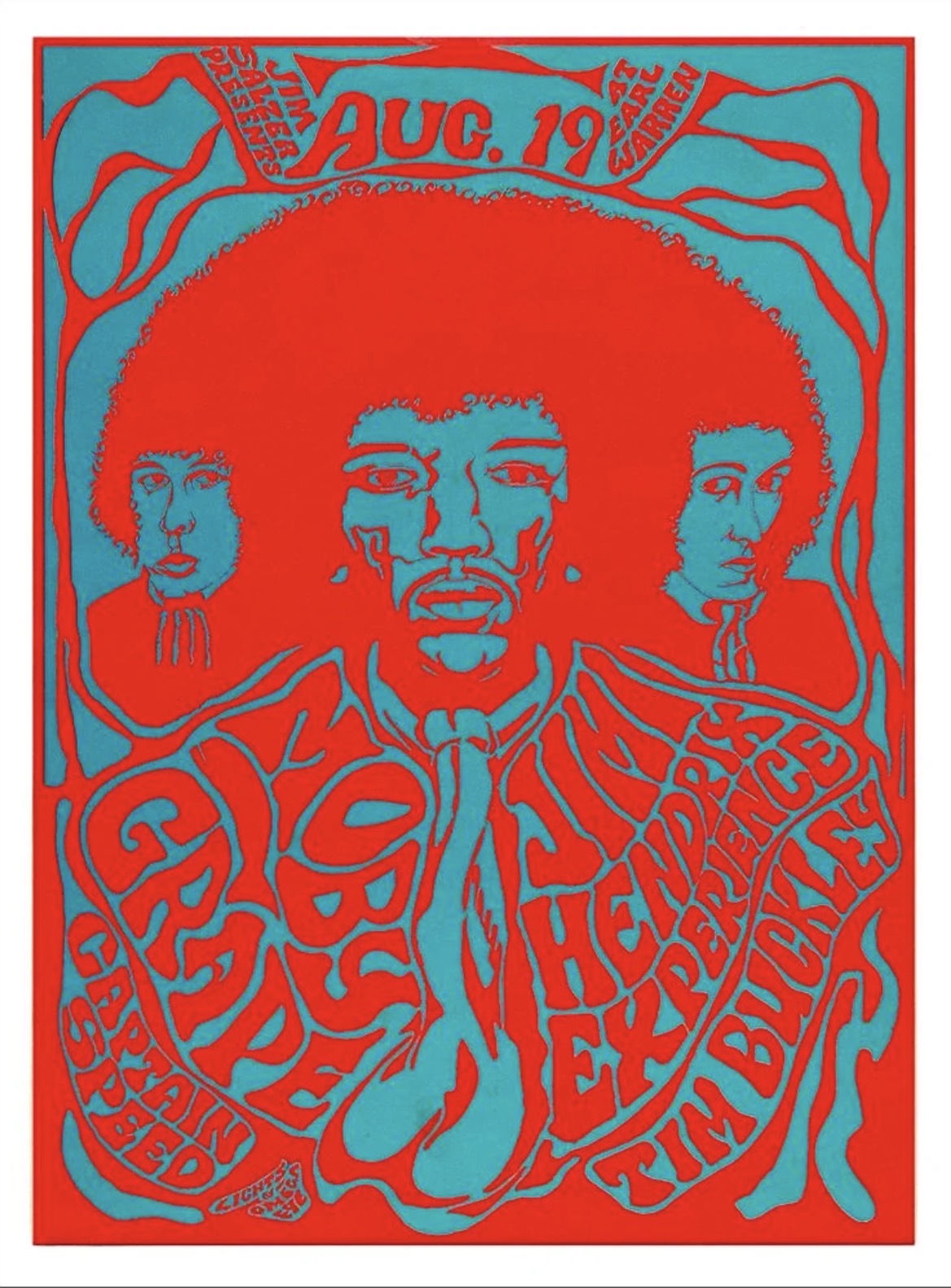 Jimi Hendrix Experience Concert Wall Print