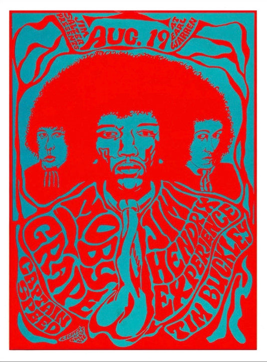 Jimi Hendrix Experience Concert Wall Print