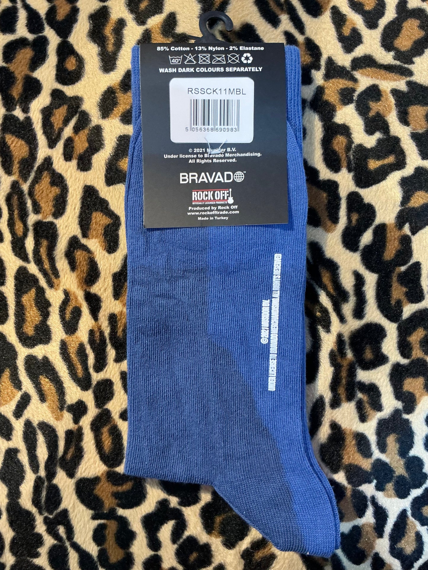 Blue Rolling Stones Socks