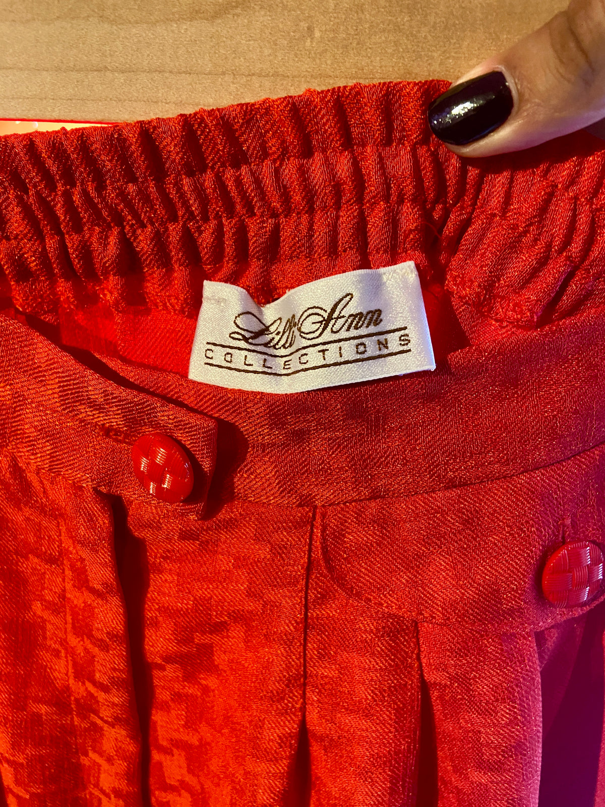 1950’s Vivid Red Culotte Patterned Shorts