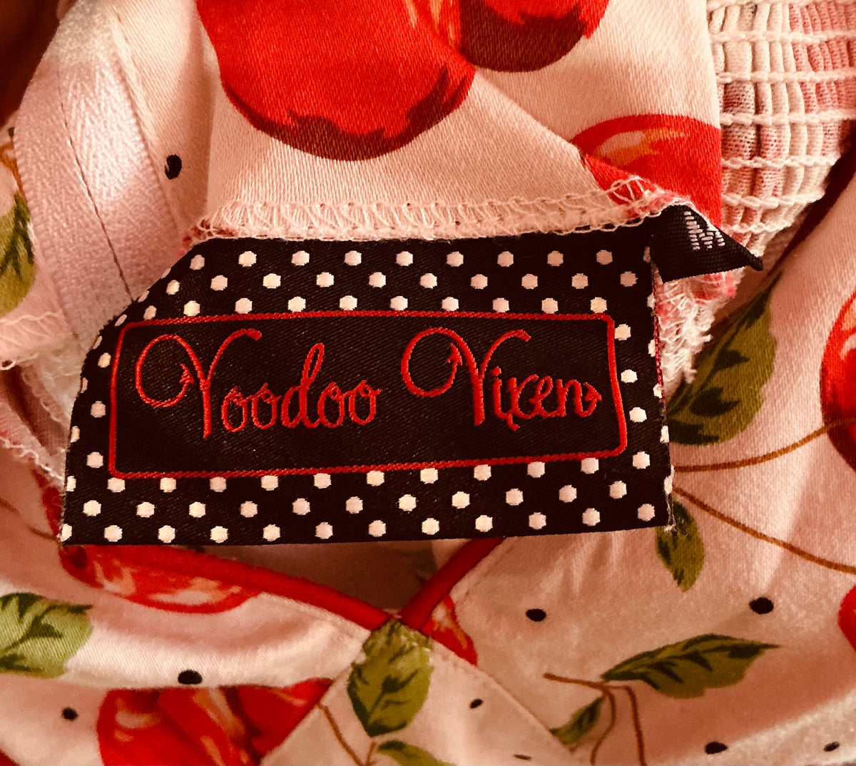 1950s Style Voodoo Vixen Cherry Swing Dress