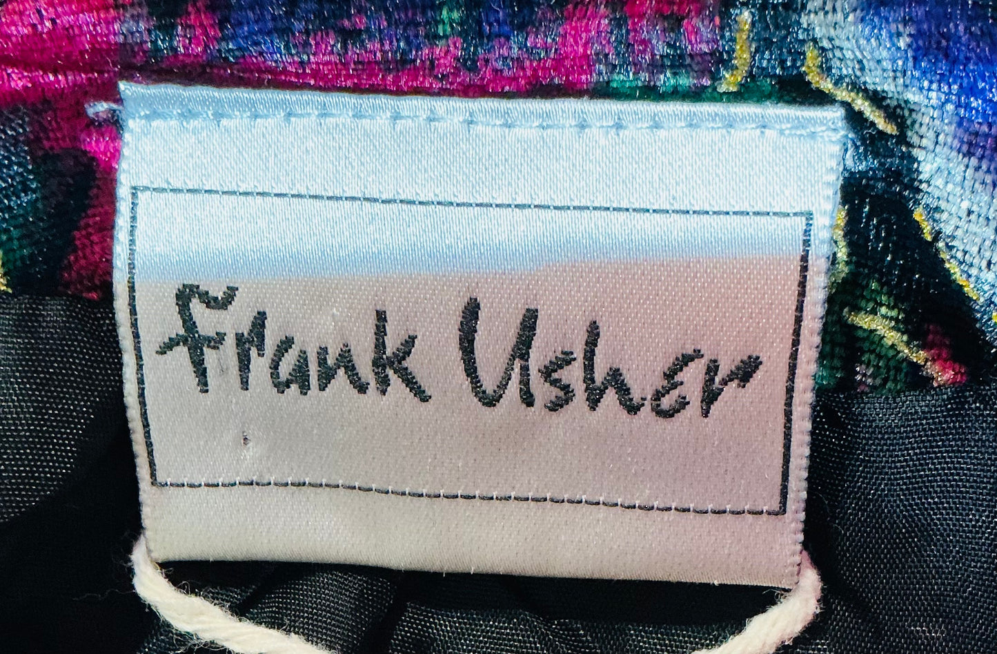 1980s Vintage Frank Usher Gold Glittery Floral Jacket