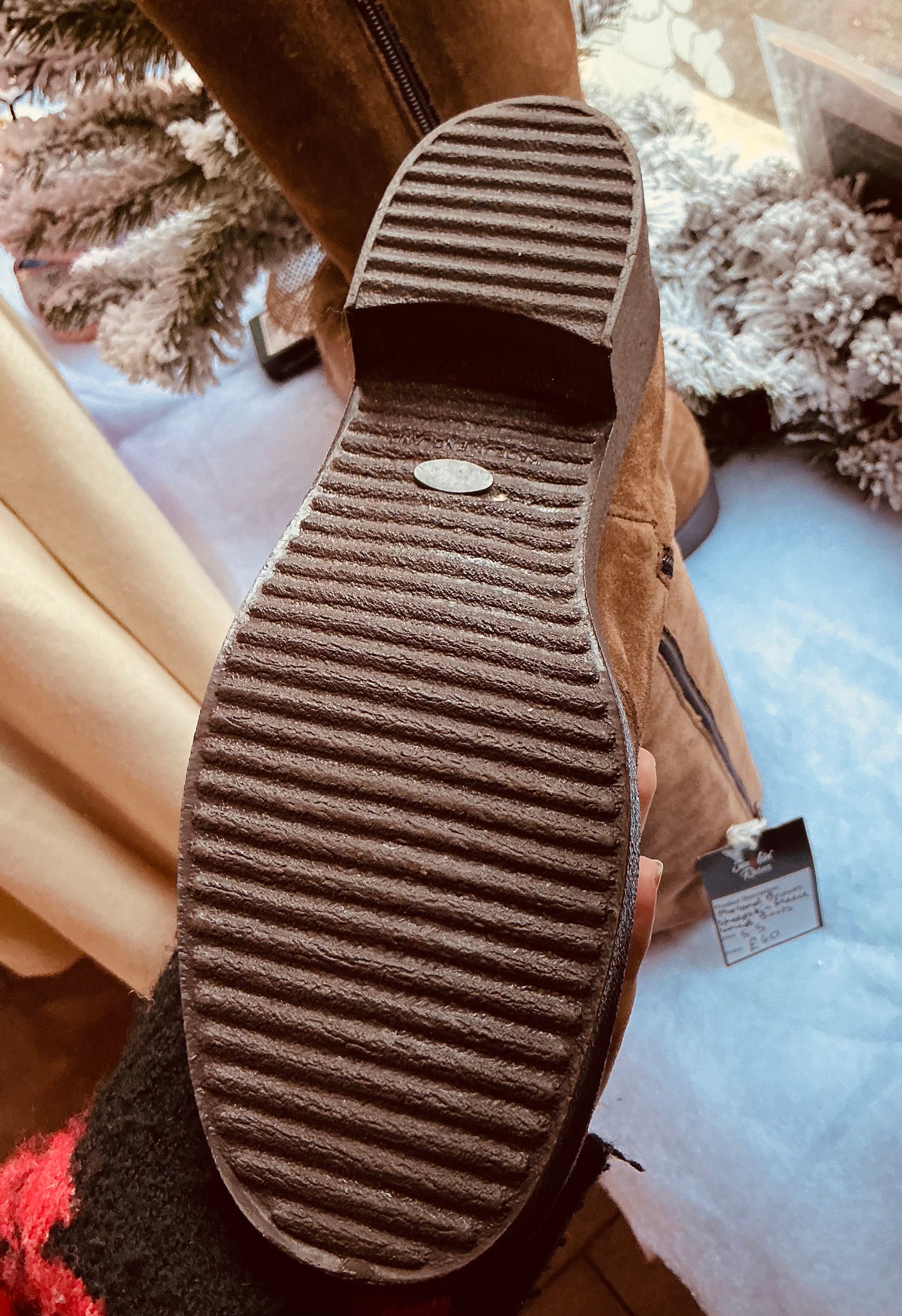 Morland Tan Sheepskin Fleece Lined Boots Size 5.5/38.5