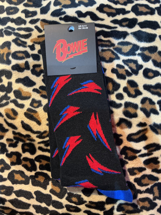 David Bowie Lightning Socks