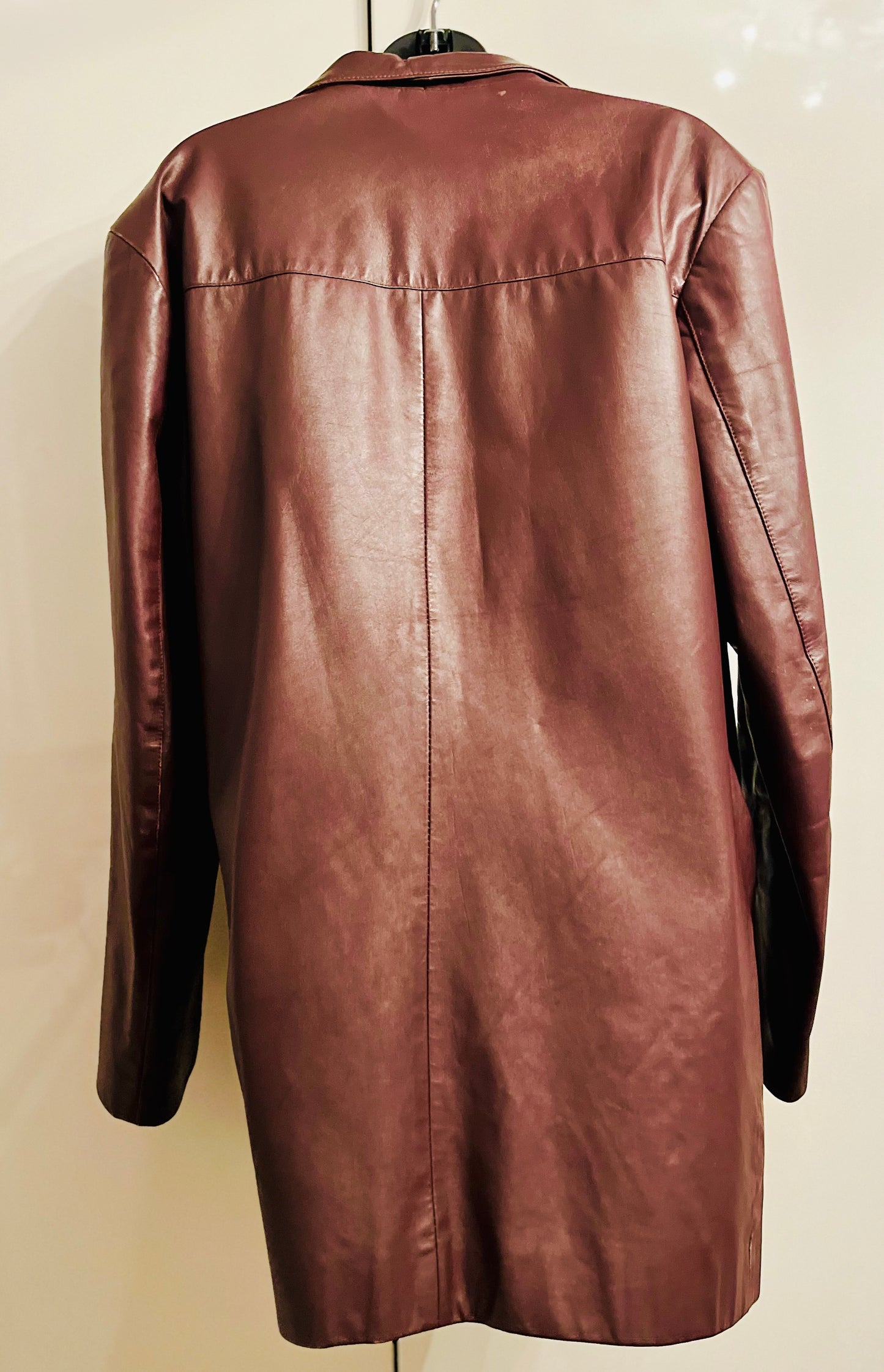 1970s Vintage Brown Leather Jacket- Size L