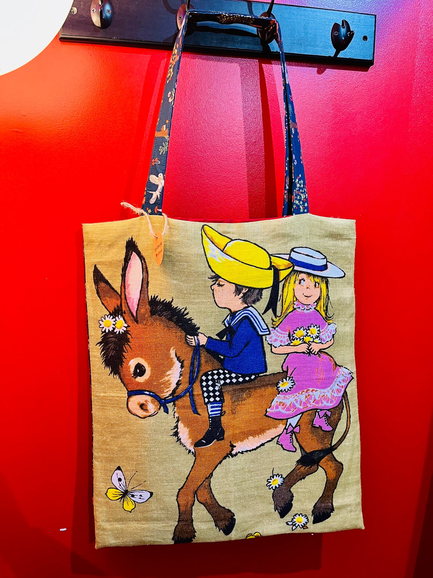 Handmade Vintage Fabric Tote Bag