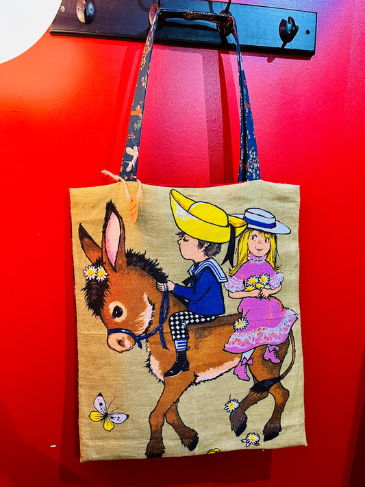 Handmade Vintage Fabric Tote Bag