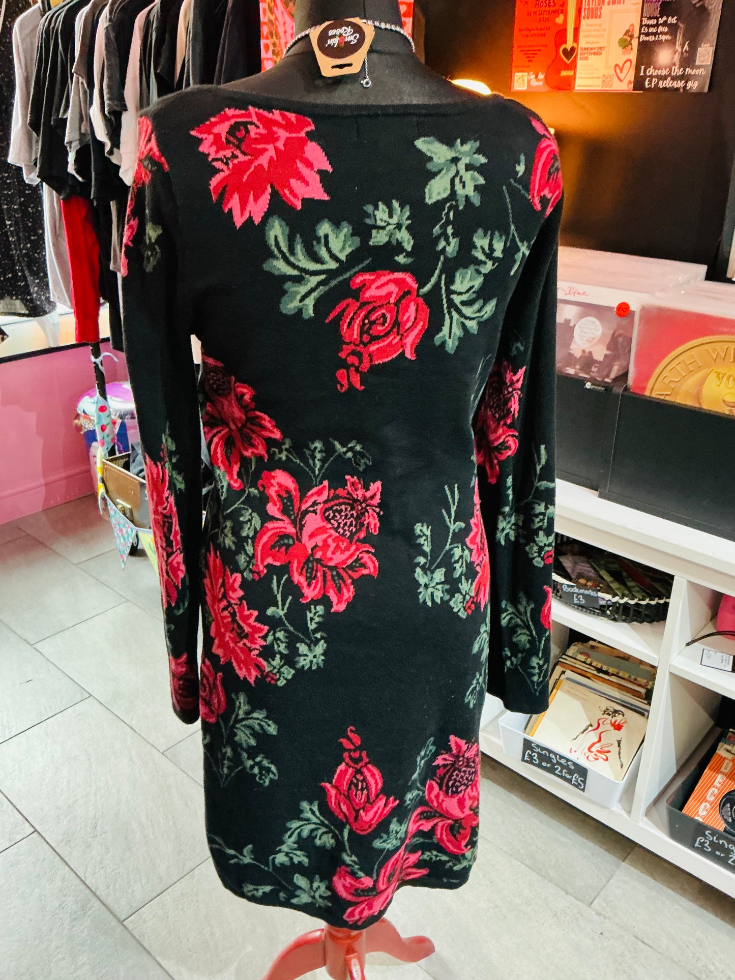Monsoon Rose Floral Winter Dress
