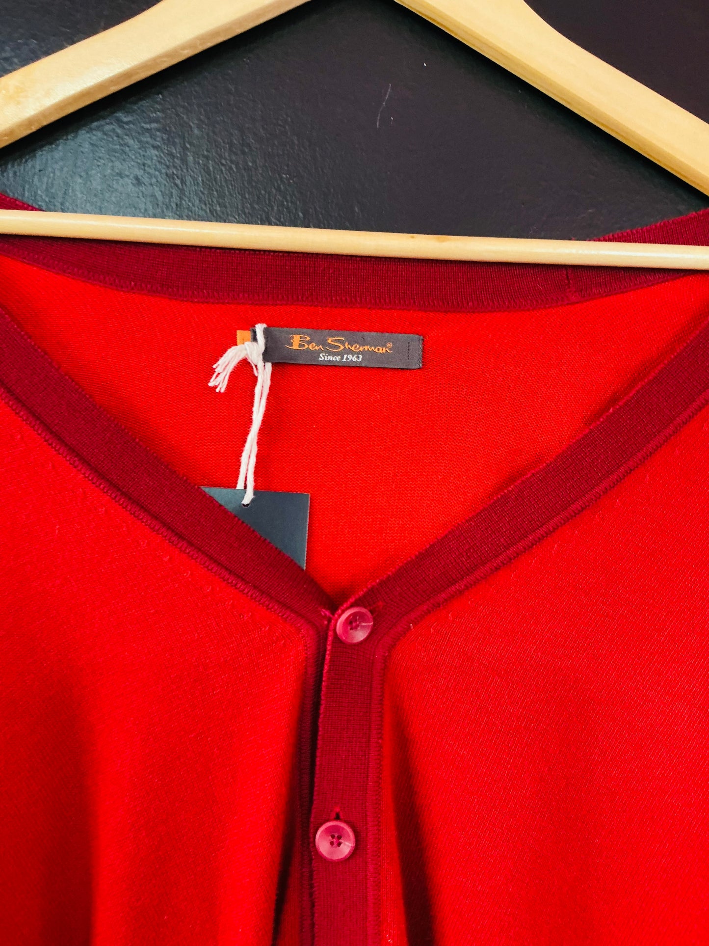 Red & Burgundy Ben Sherman Cardigan