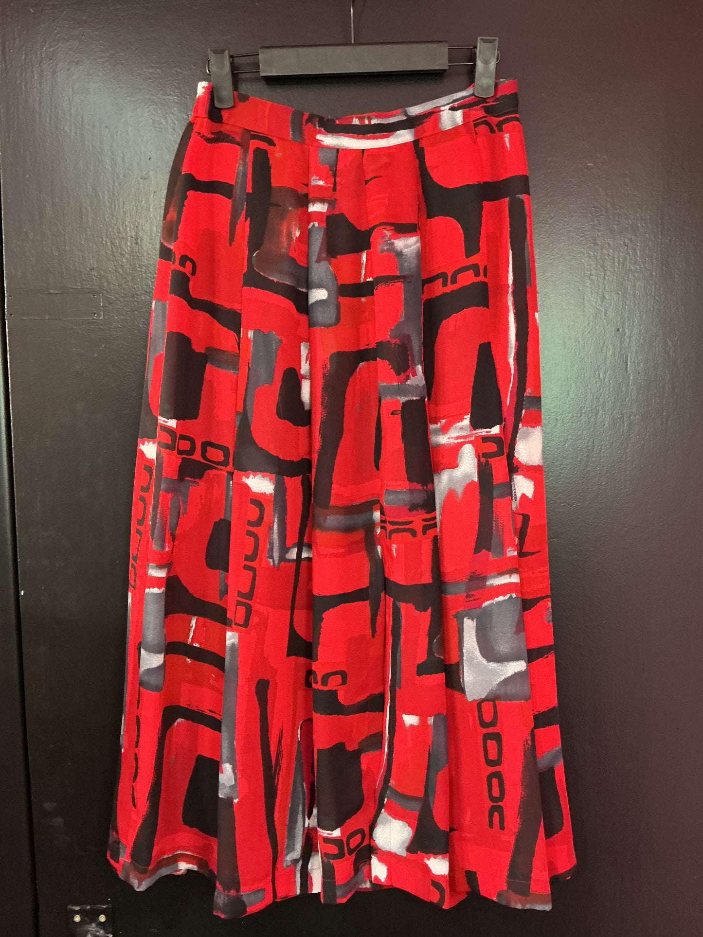 Vintage Jacques Vert Red & Black Skirt
