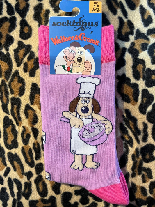Socktopus Baking Gromit Socks- Wallace and Gromit