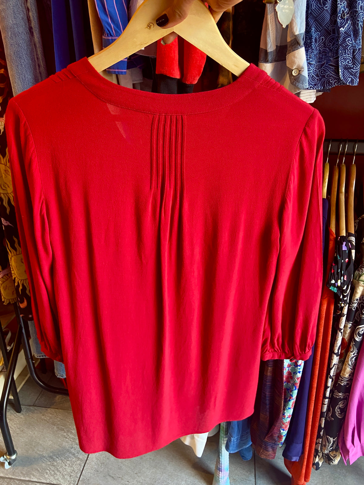 90s Chiffon Tunic Style Blouse