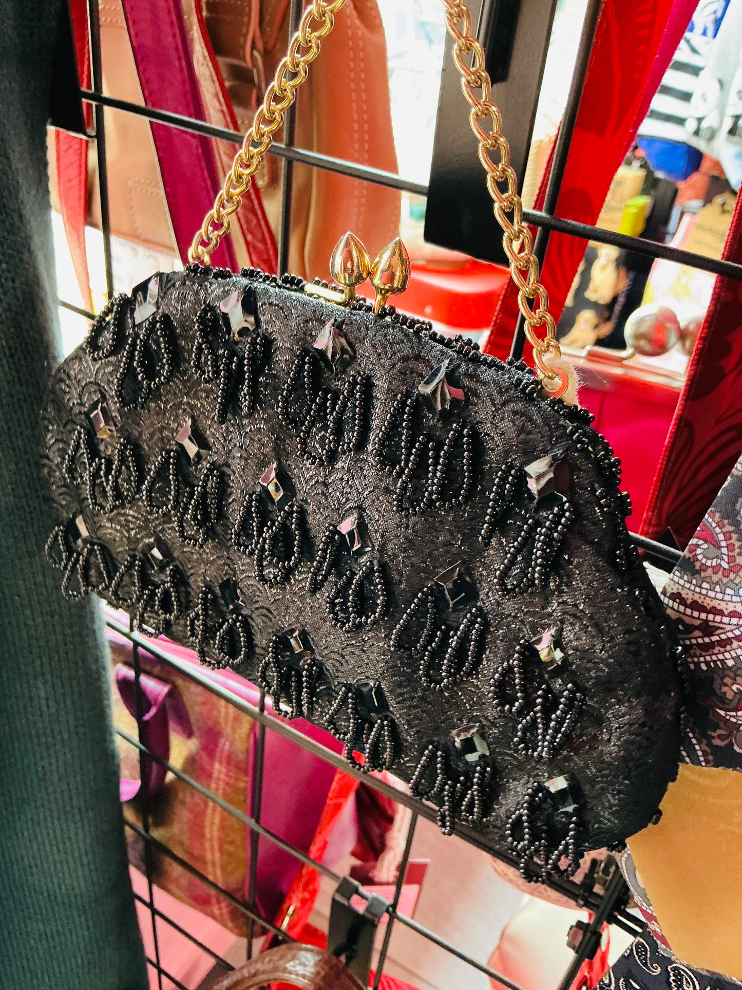 1950s Vintage Naomi Elliot Beaded Clutch Bag