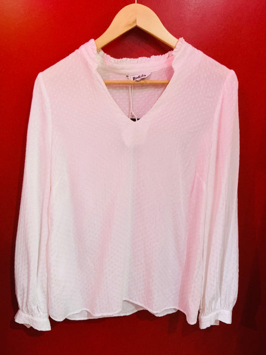 Ro&Zo White Super Soft Blouse