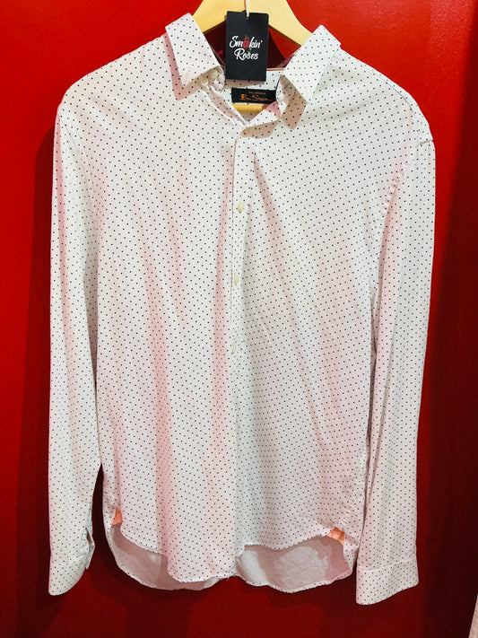 White & Black Polka Dot Ben Sherman Shirt
