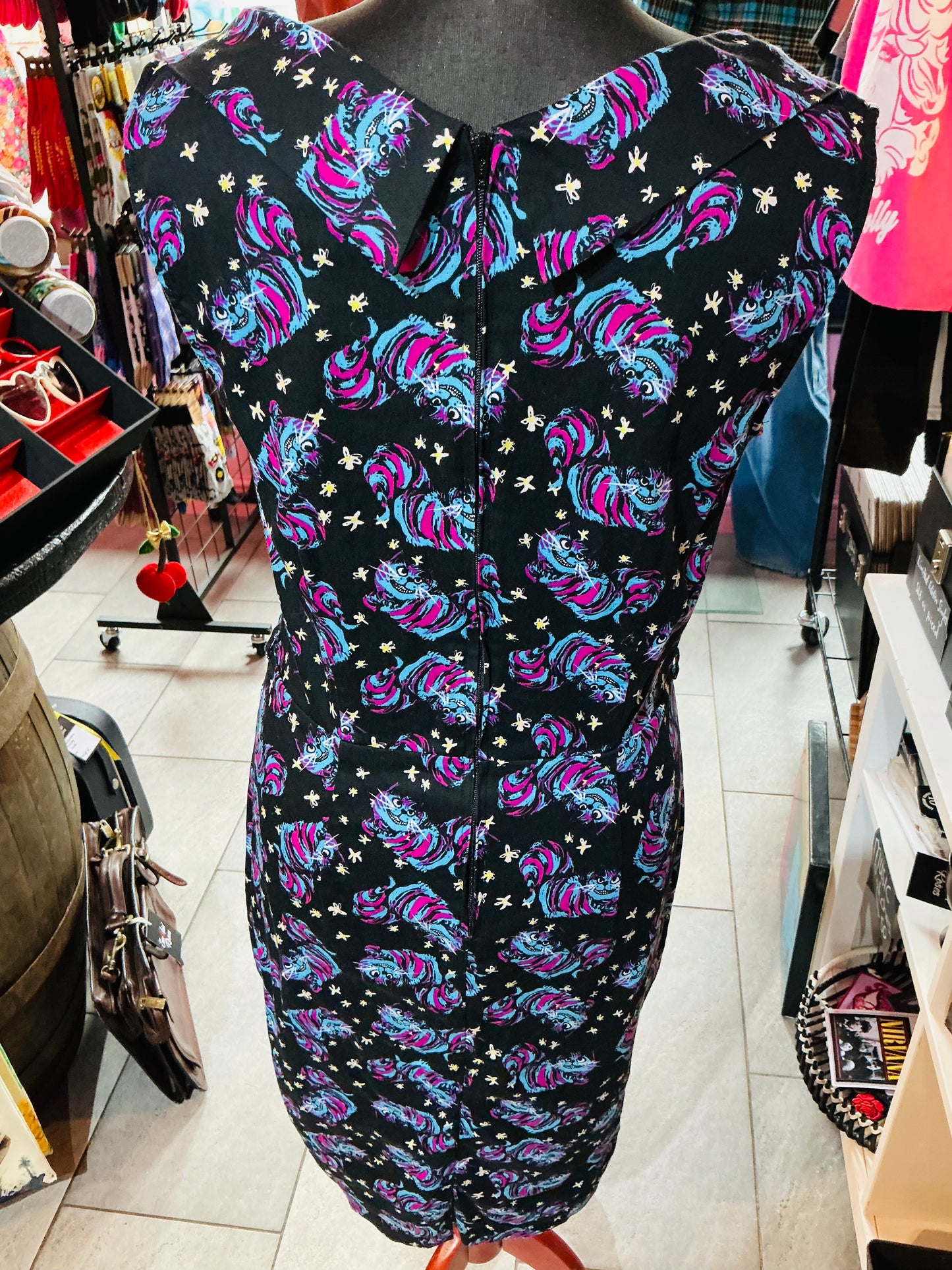 1950s Style Lindy Bop Cheshire Cat Pencil Dress