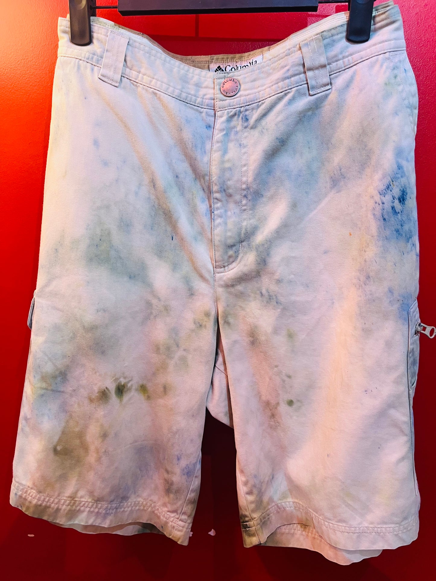 Hand Tie Dyed Columbia Combat Shorts
