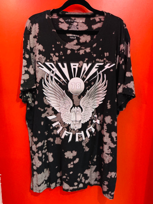 Journey Acid Wash Style Band Top