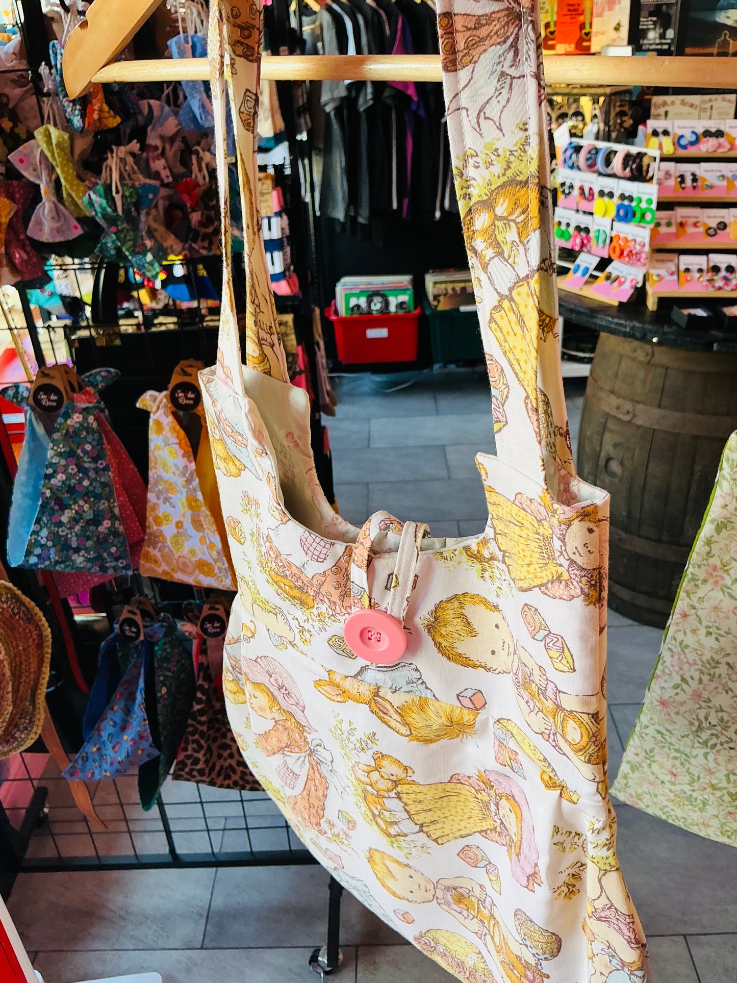 Handmade Vintage Fabric Holly Hobbie Handbag and Tote bag (3 designs)