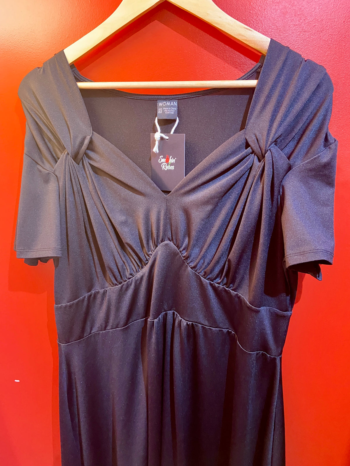 1950s Rockabilly Style Black Swing Dress