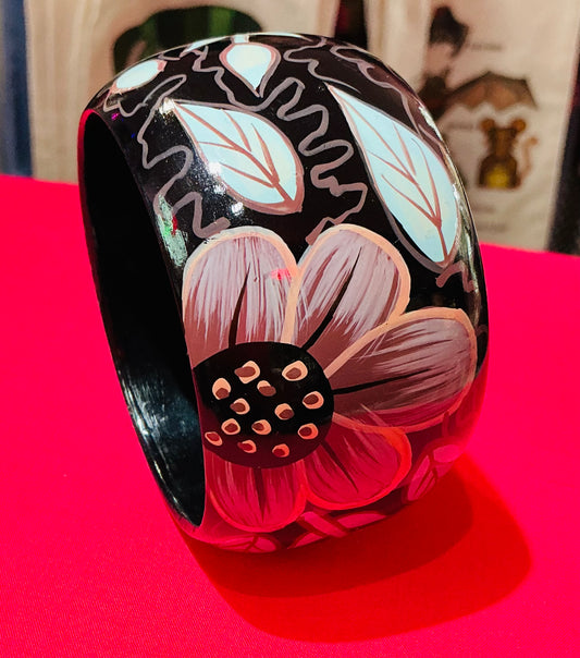 Floral Painted large Bangle