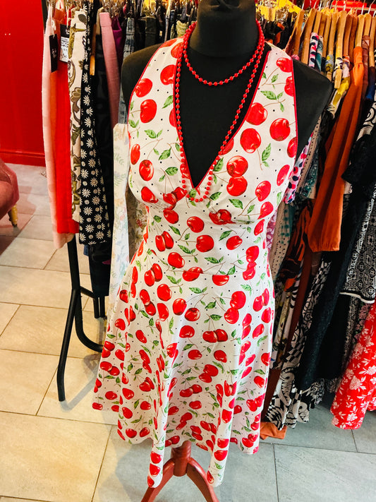 1950s Style Voodoo Vixen Cherry Swing Dress