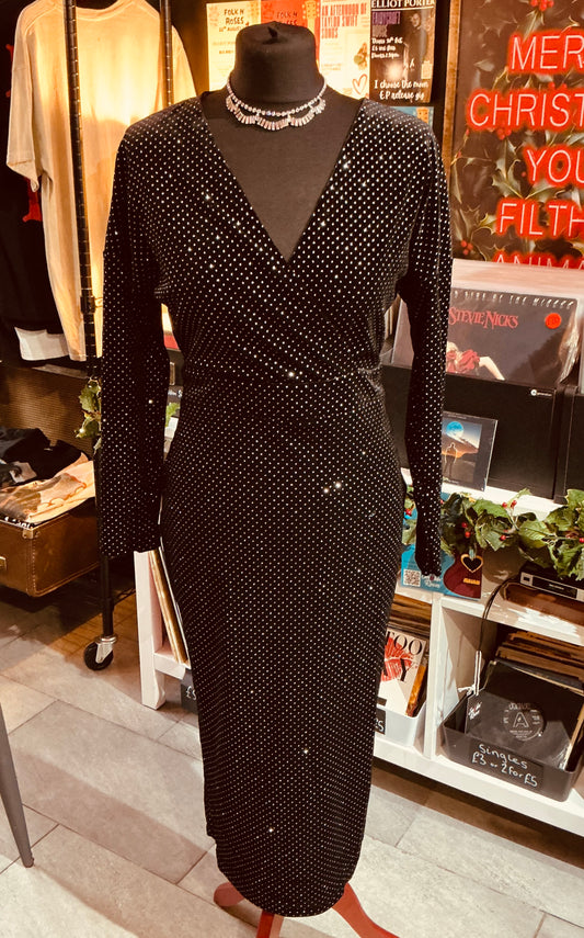 Banned Apparel Black Sparly Pencil Dress