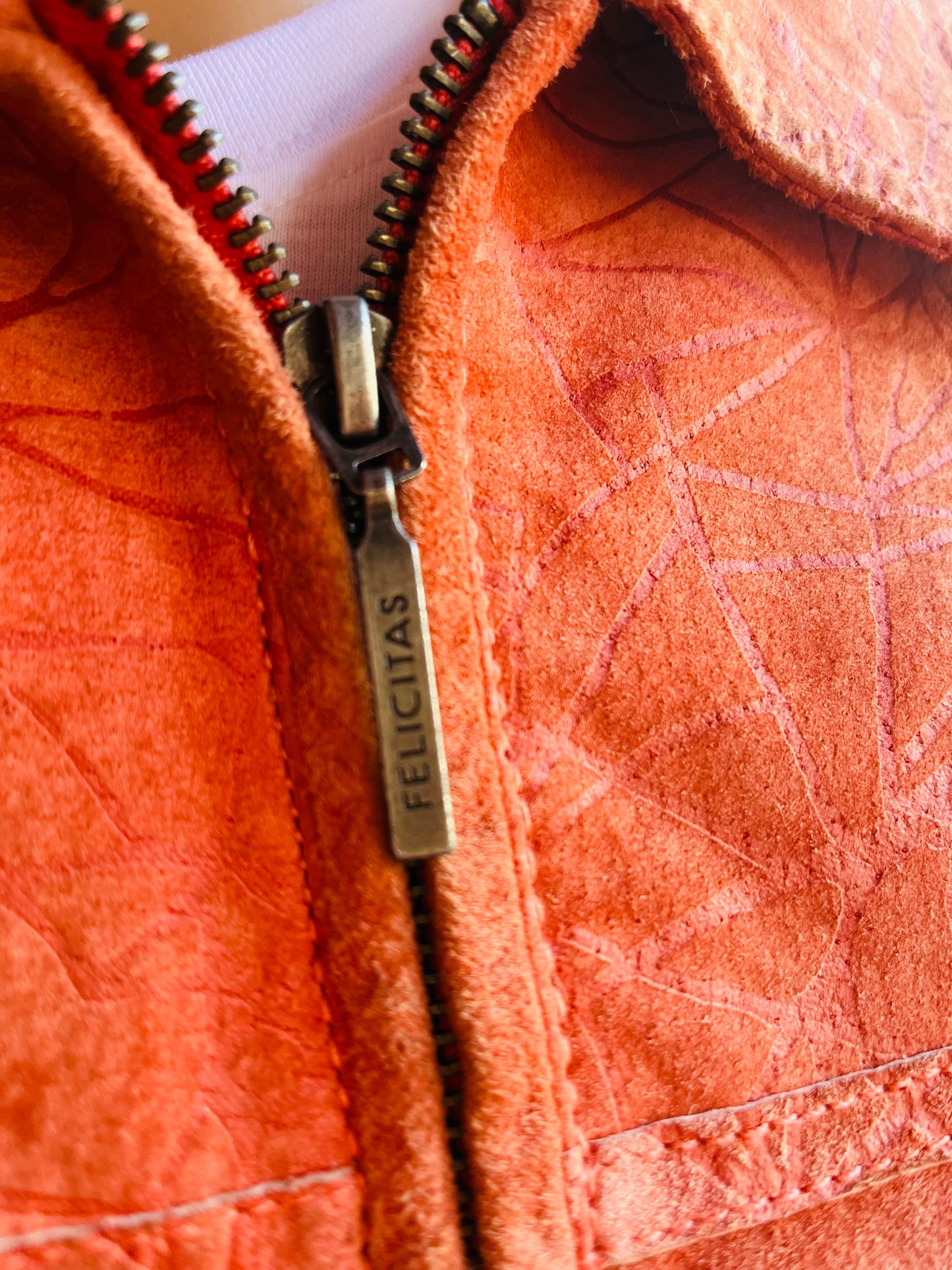 1970s Vintage Orange Suede Jacket