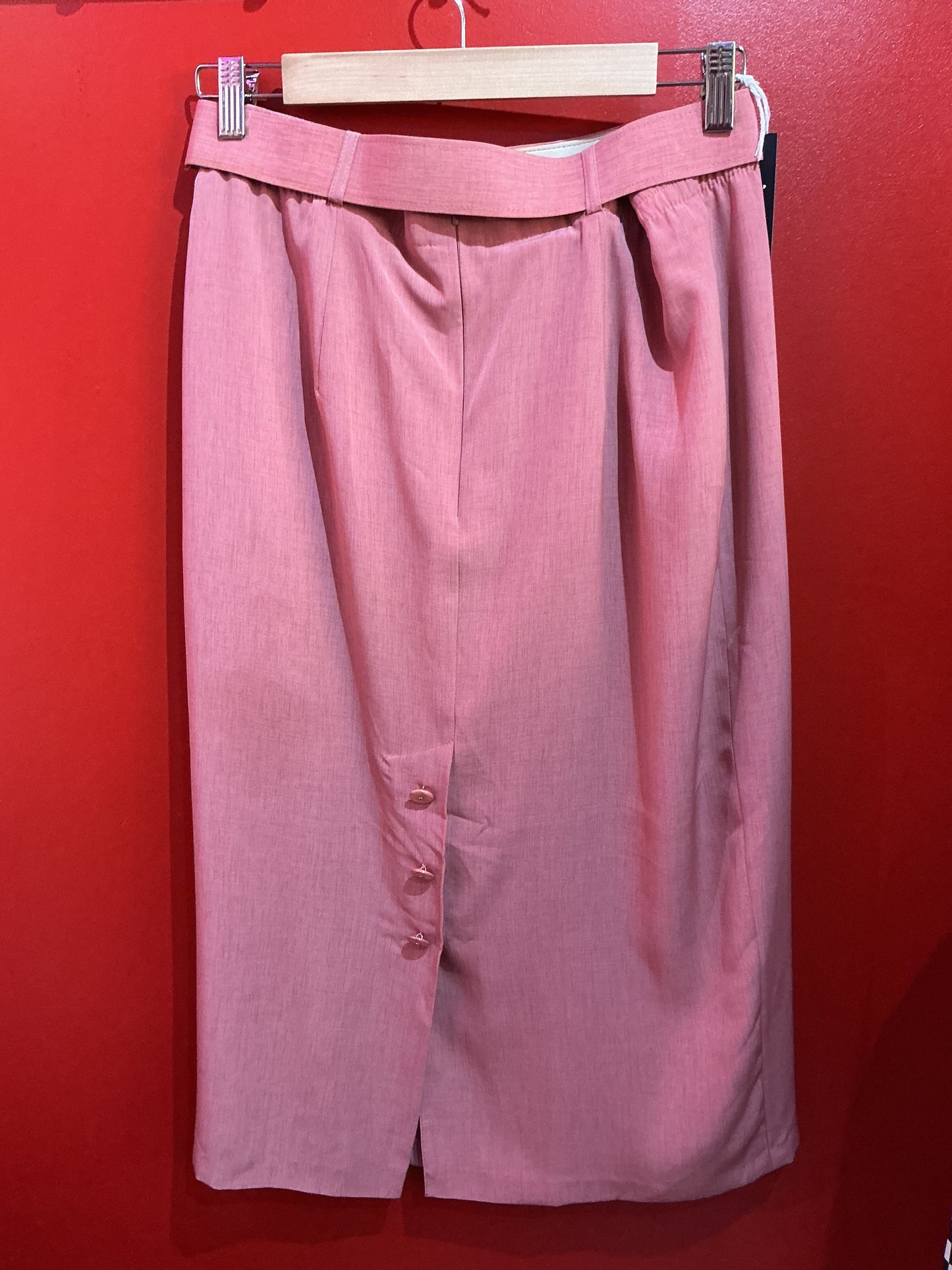 1980s Vintage Jacques Vert Pink Vintage Midi Skirt