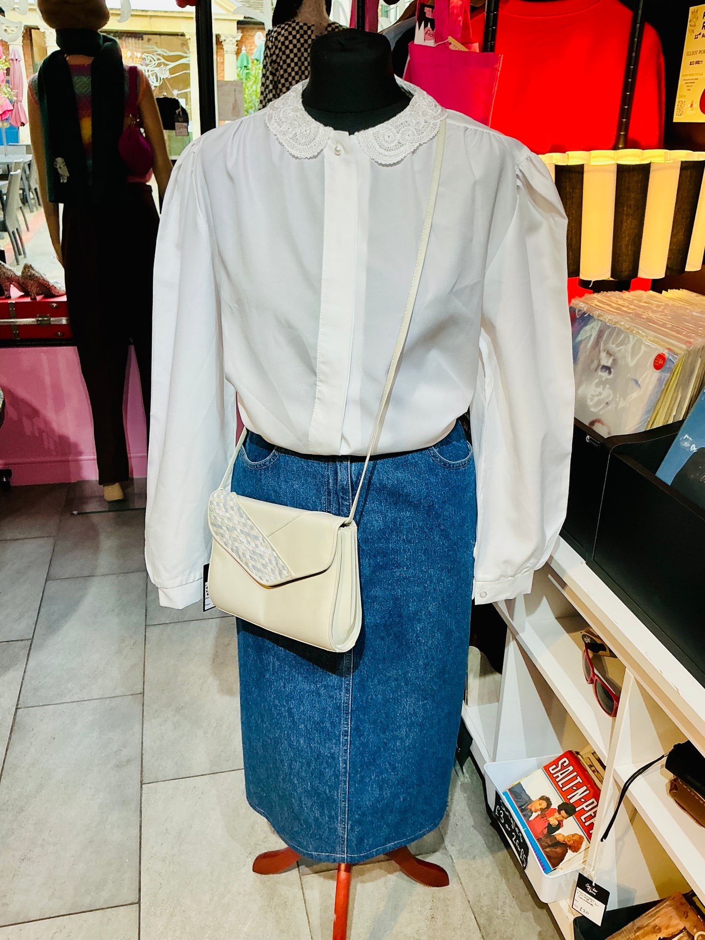 1980s Vintage Joanna White Blouse