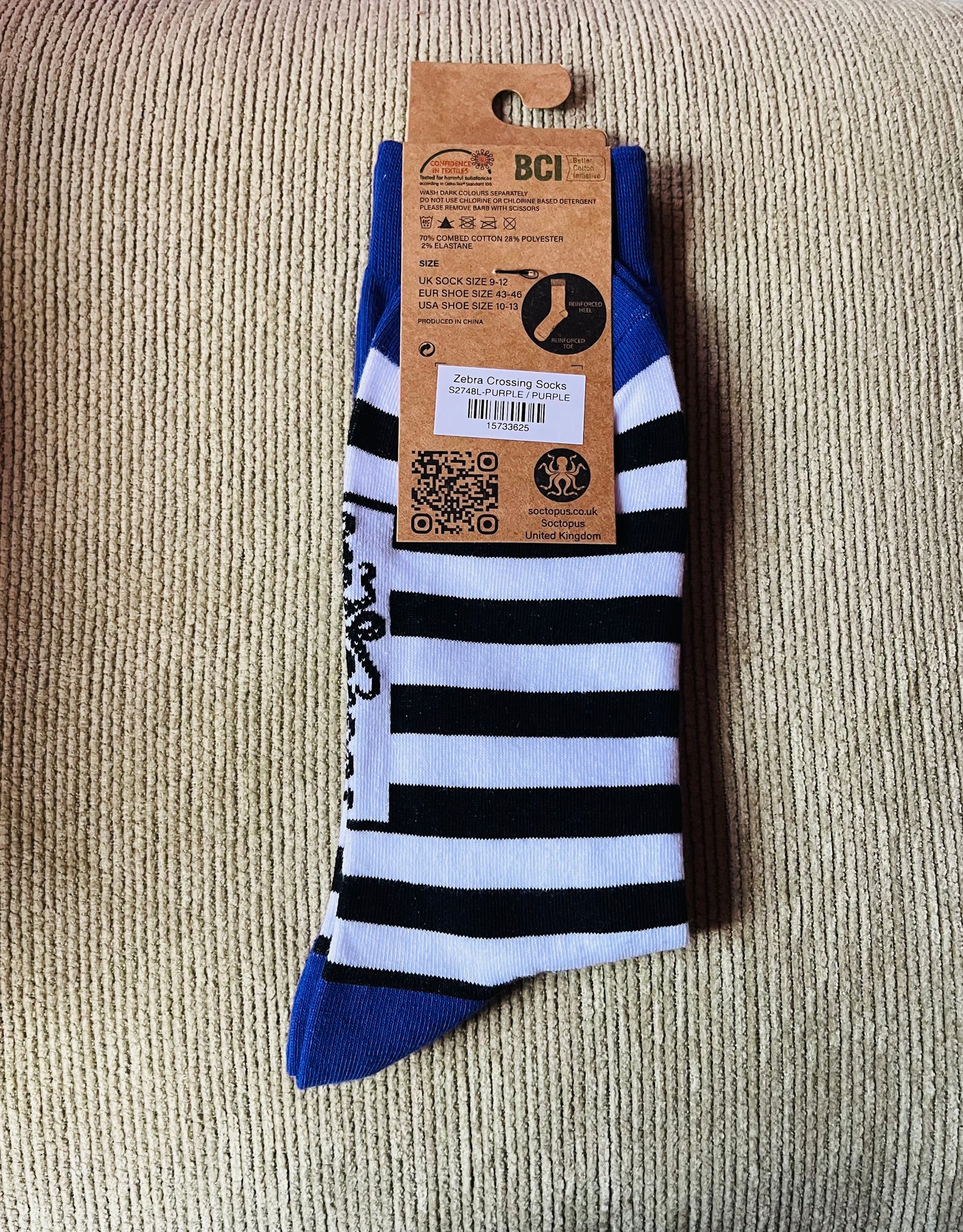 Socktopus Zebra Crossing Socks