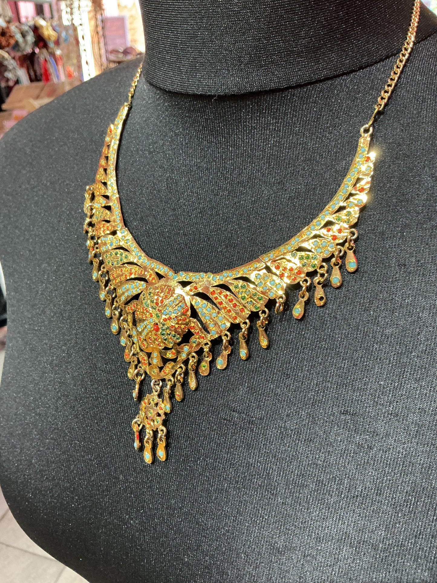 Gold Beaded Necklace