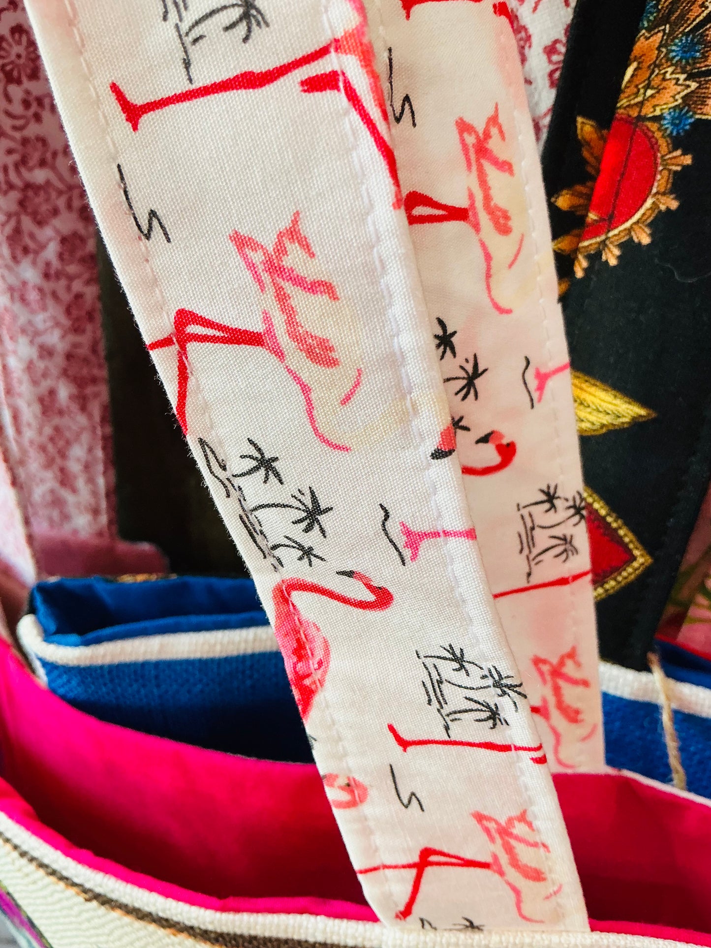 Handmade Alice in Wonderland Vintage Fabric Tote Bag