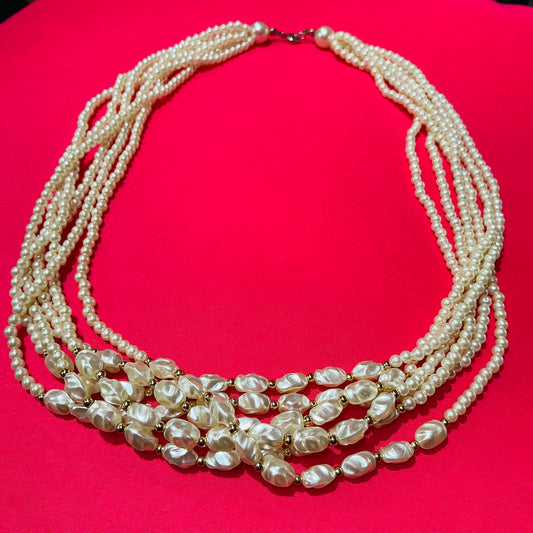 Small Pearls with Gold Beads