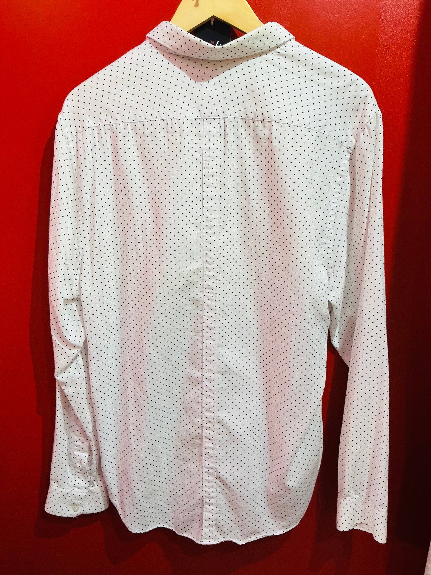 White & Black Polka Dot Ben Sherman Shirt