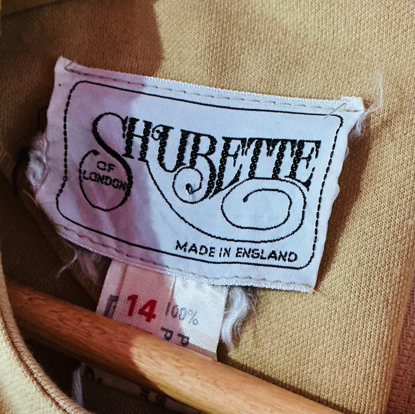 1960s Vintage Shubette of London Mustard Yellow Pleated Midi Dress- Size 14