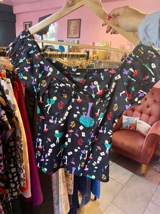 Alice in Wonderland Patterned Top