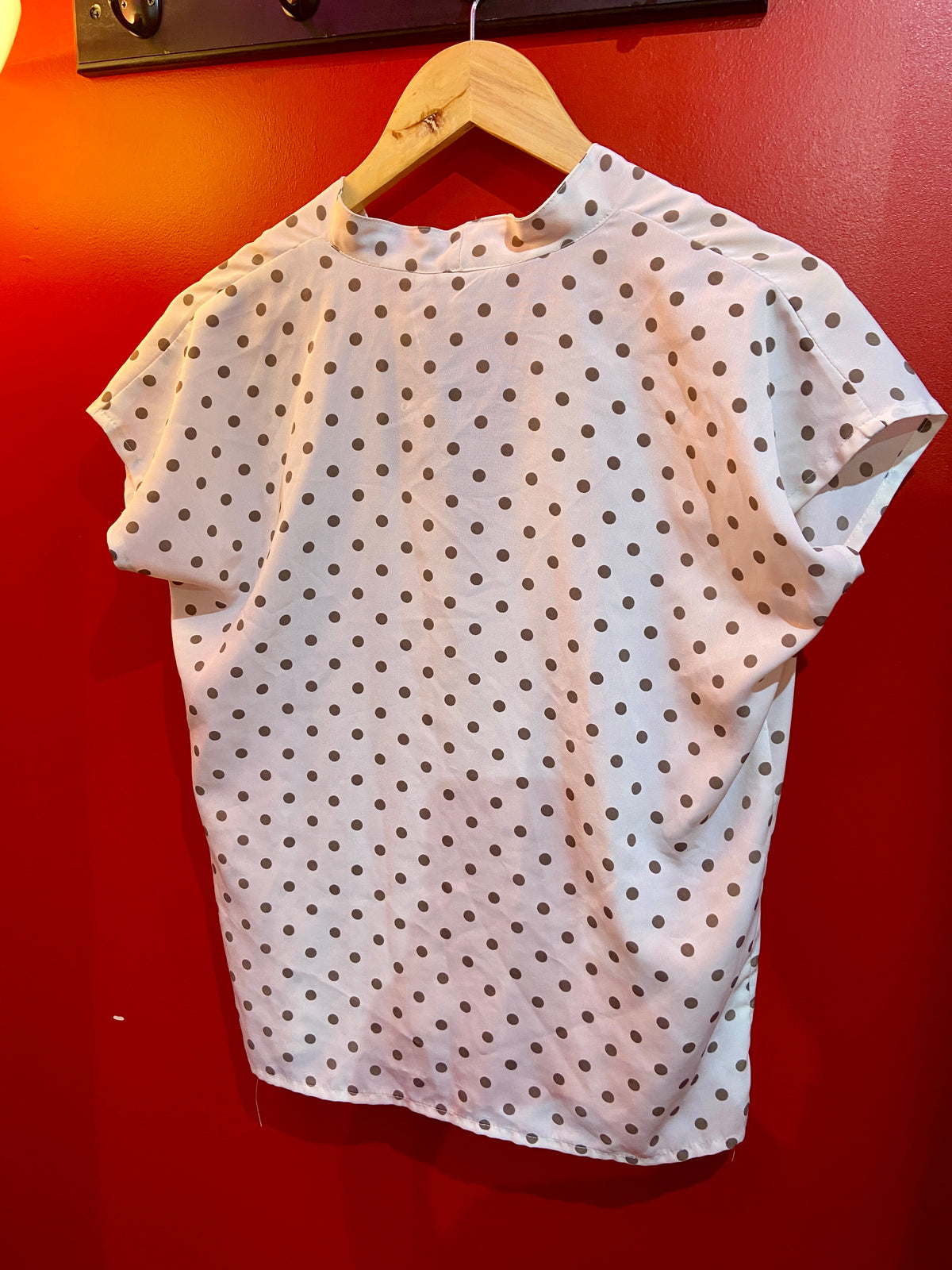 1980s Vintage Polka Dot Blouse
