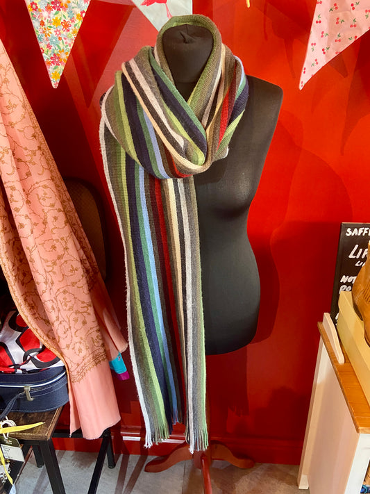 Striped Long Autumnal Scarf