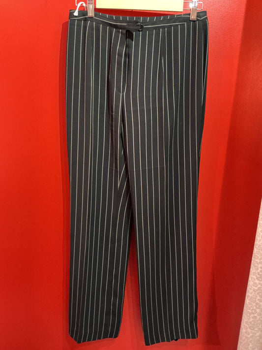 Black Pinstripe Smart Trousers