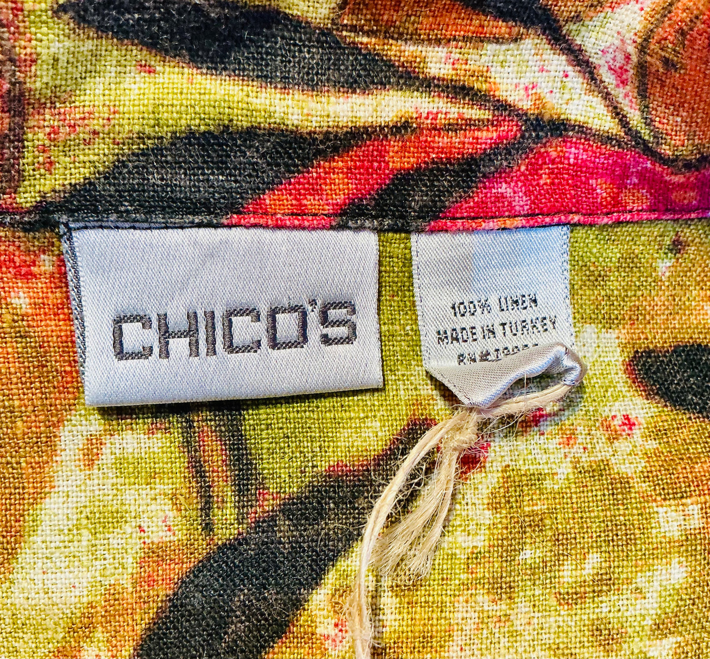 1990s Vintage Tropical Floral Linen Jacket