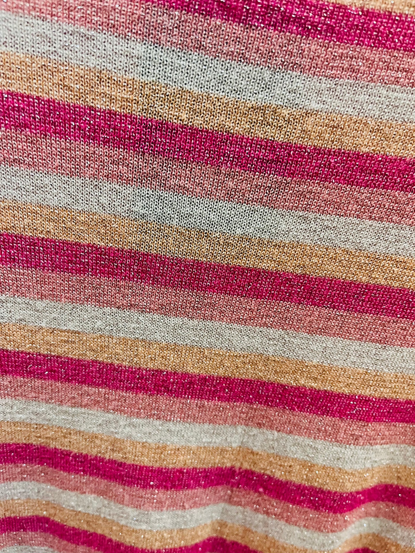 Oliver Bonas Pink Sparkly Striped Jumper