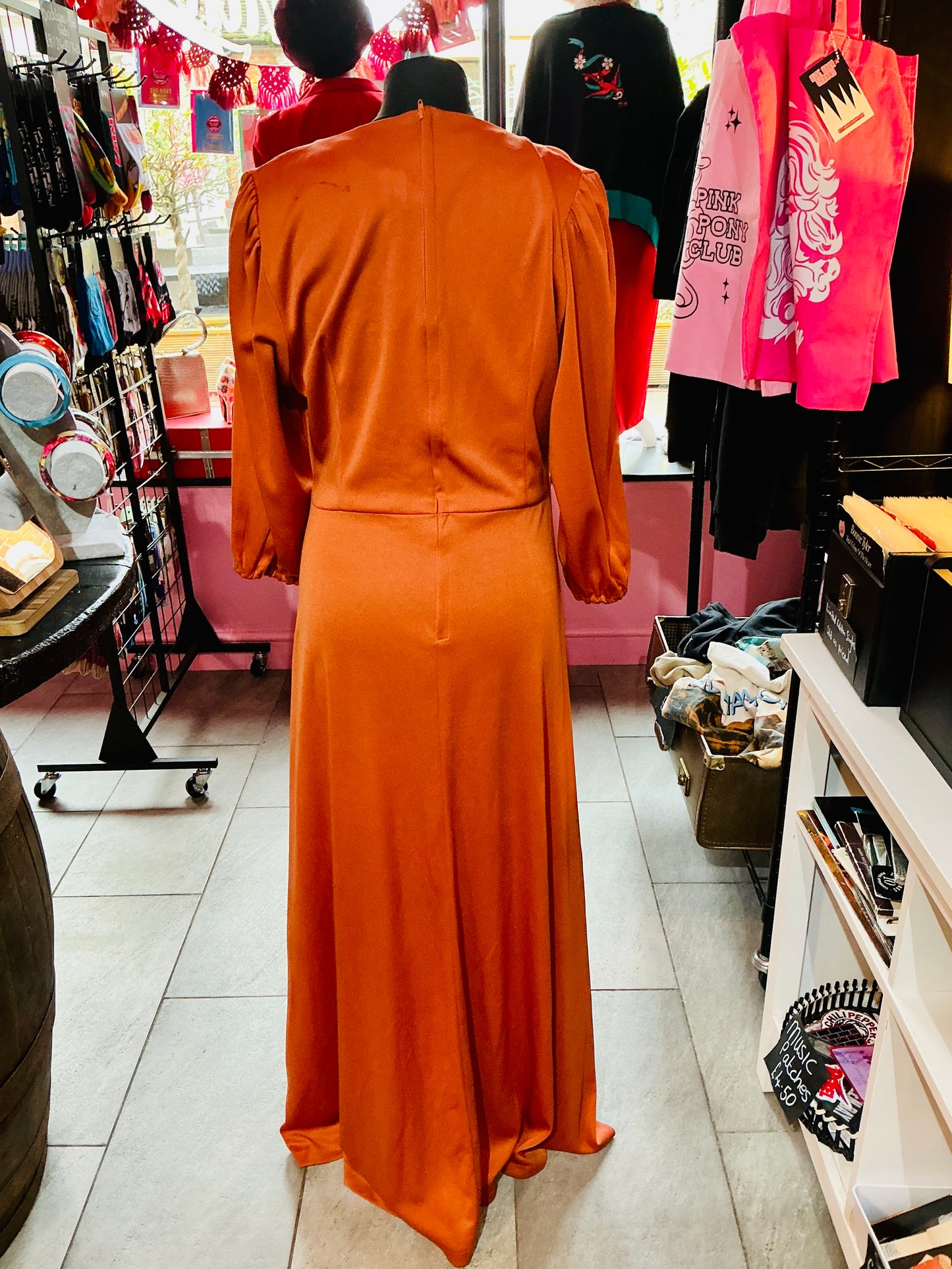 1970s Vintage Devonshire Lady Maxi Dress